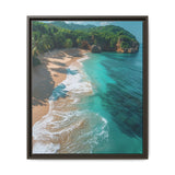 Tropical Serenity at Golden Hour - Vibrant Aerial Beach Art Print