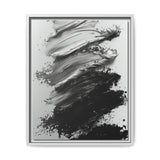 Abstract Elegance: Bold Black & White Brush Stroke Fine Art Print