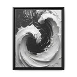 Monochrome Yin-Yang Swirl - Modern Art Impasto Print