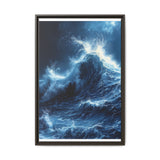 Midnight Waves - Glittering Ocean Swirls Premium Art Print