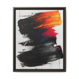 Abstract Elegance: Dynamic Black & White Brush Stroke Art Print