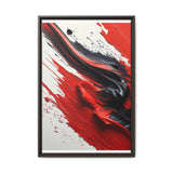 Vivid Chaos: Red & Black Abstract Art on Museum Grade Paper