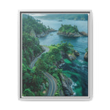 Coastal Serenity: Birdseye View of BC Highway Art Print