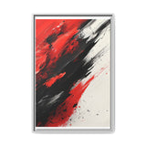 Chaos & Harmony: Vivid Red and Black Abstract Art Print