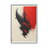 Vivid Red & Black Abstract Chaos - Modern Ink-Acrylic 8K Print