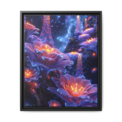 Stellar Botanica: Neon Space Flora - Museum Grade Art Print