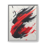 Chaos in Motion: Vivid Red & Black Abstract Acrylic 8K Print