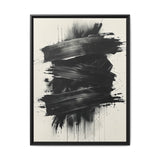 Dynamic Contrast: Bold Abstract Brush Strokes Fine Art Print