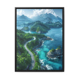 Coastal Highway Elegance: Birdseye View Art Print on Museum Grade Paper
