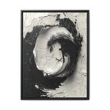 Yin-Yang Swirl Abstract Art - High Contrast Oil Painting Print