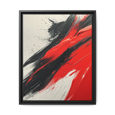 Abstract Fury: Vivid Red & Black Chaos on White - 8K Wall Art