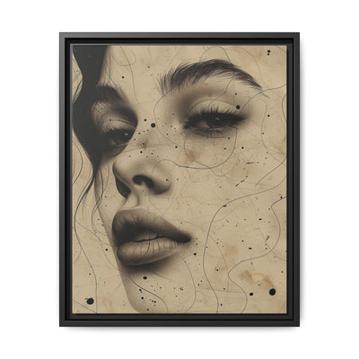 Japandi Minimalist One-Line Portrait - Monochrome Fine Art Print