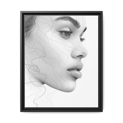 Japandi-Inspired Minimalist Ink Line Art Portrait - Museum Grade Print