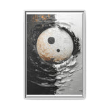 Yin-Yang Impasto Swirl - Monochrome Abstract Fine Art Print