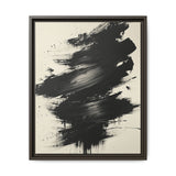 Abstract Elegance: Bold Black & White Brush Stroke Art Print