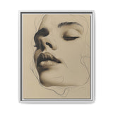 Japandi Minimalist One-Line Art Portrait - Monochrome Ink