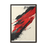 Abstract Chaos: Vivid Red & Black Brushstroke Art Print - 8K