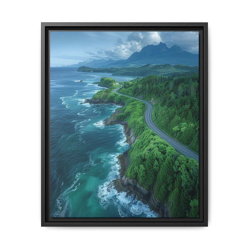 Coastal Highway Embrace - British Columbia Aerial Art Print