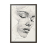 Japandi-Inspired Minimalist One-Line Portrait Art Print