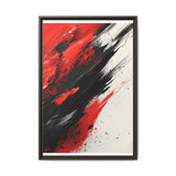 Chaos & Harmony: Vivid Red and Black Abstract Art Print