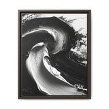 Monochrome Whirl: Abstract Brushstroke Art on Premium Paper