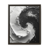 Yin-Yang Impasto Swirl - Dramatic Black & White Art Print