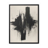 Abstract Zen Canvas - Bold Black Brush Strokes Fine Art Print