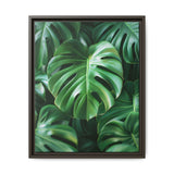 Serene Monstera Leaves Art Print - Overhead Elegance
