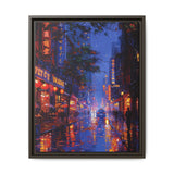 Twilight Neon Urban Dreamscape - Premium Canvas Art Print