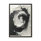 Yin-Yang Swirl Abstract Art - High Contrast Oil Painting Print