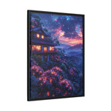 Stellar Flora: Neon-Cosmic Nature Art Print on Museum Grade Paper