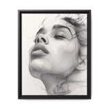 Japandi Minimalist One-Line Portrait - Monochrome Ink Art Print