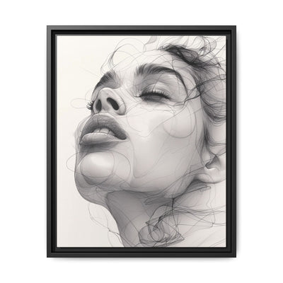 Japandi Minimalist One-Line Portrait - Monochrome Ink Art Print