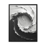 Yin-Yang Abstract Impasto - High Contrast Black & White Art Print