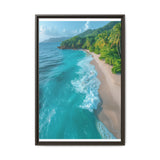 Tropical Serenity: Golden Hour Beach - Vibrant Art Print