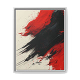 Abstract Energy Red & Black Ink Strokes - Premium 8K Art Print