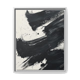 Abstract Energy in Monochrome - Bold Brush Stroke Art Print