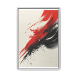 Abstract Energy: Vivid Red & Black Brushstroke Art Print