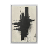 Abstract Energy: Bold Black & White Brush Stroke Fine Art Print