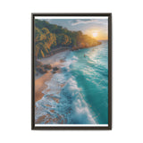 Tropical Beach Golden Hour - Vibrant Aerial View Art Print