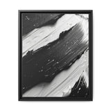 Abstract Swirls Art Print - Minimalist Black & White Brushwork