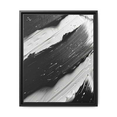 Abstract Swirls Art Print - Minimalist Black & White Brushwork