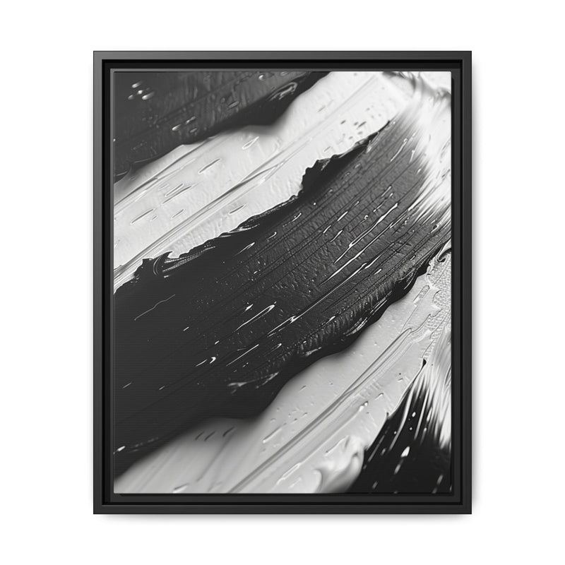 Abstract Swirls Art Print - Minimalist Black & White Brushwork