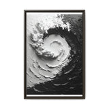 Yin-Yang Swirl Abstract Art - High Contrast Modern Canvas Print