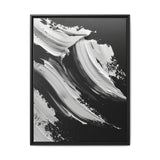 Monochrome Elegance: Abstract Swirls High-Def Art Print