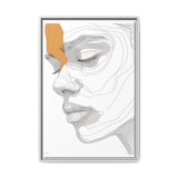 Elegant One-Line Japandi Portrait - Monochrome Minimalist Art Print