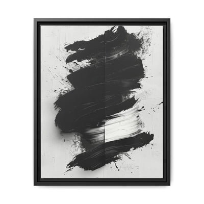 Abstract Monochrome Brushstrokes - Dynamic Canvas Art Print