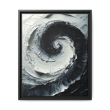 Yin-Yang Essence: Dynamic Monochrome Abstract Art Print