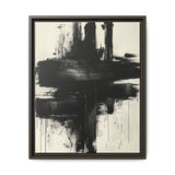 Abstract Energy: Bold Black & White Brush Stroke Art Print