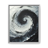 Yin-Yang Essence: Dynamic Monochrome Abstract Art Print